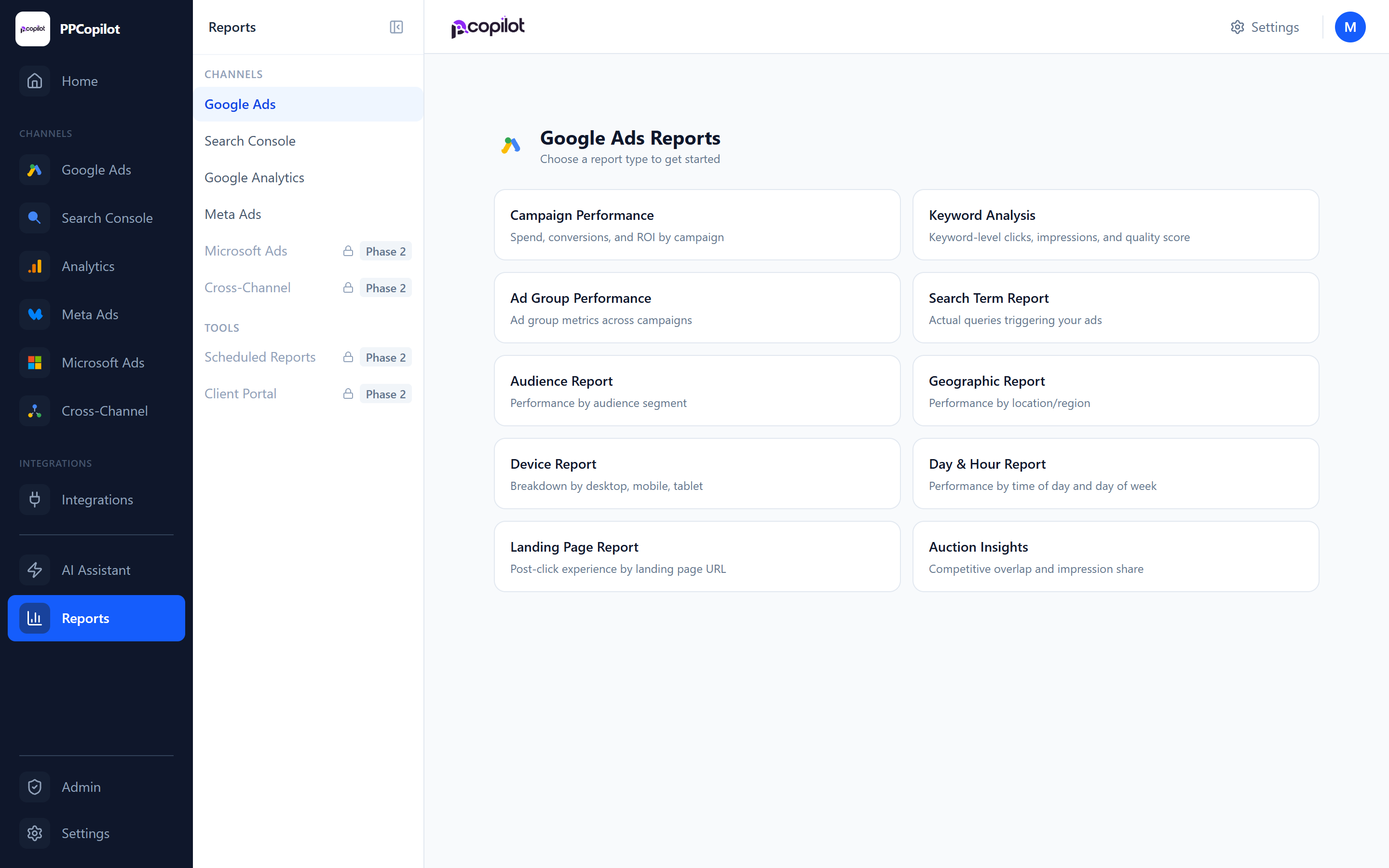 PPC Copilot Multi-Channel Reporting